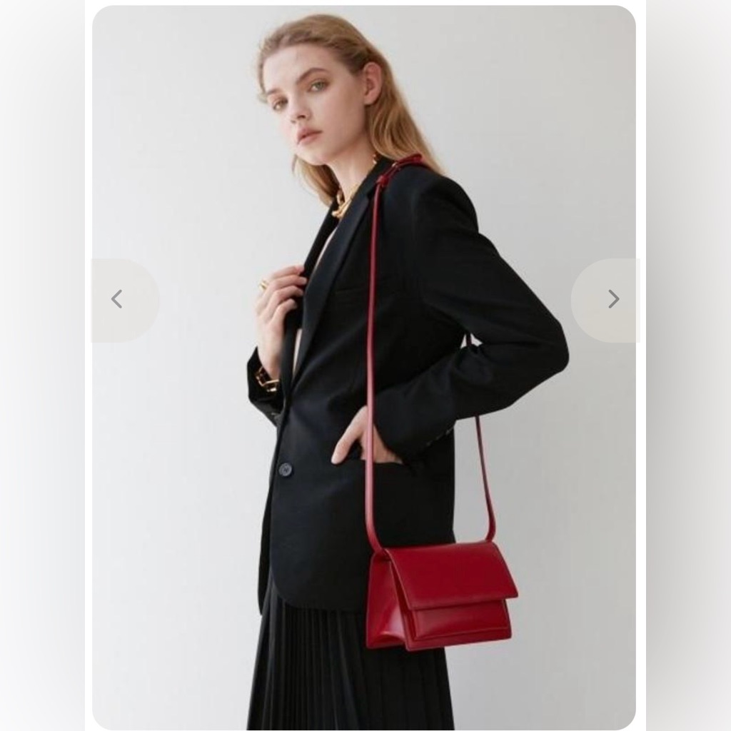 Demeriel Designer Brand 100% Leather Classic Mini Bag- Garnet Red